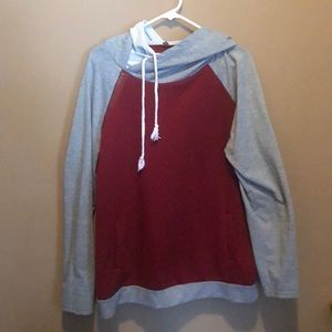 Double hooded sweatshirt